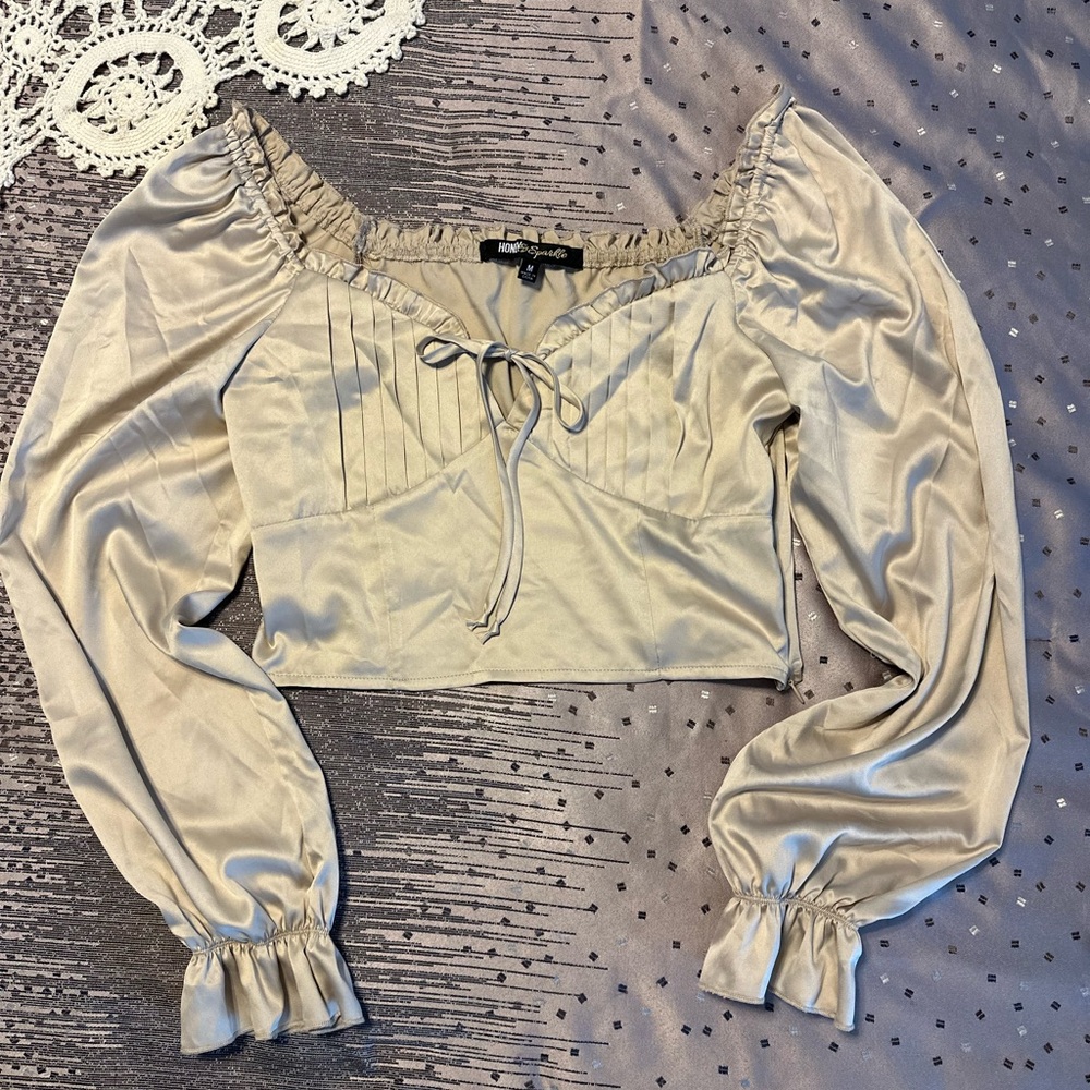 Peasant Crop Blouse M